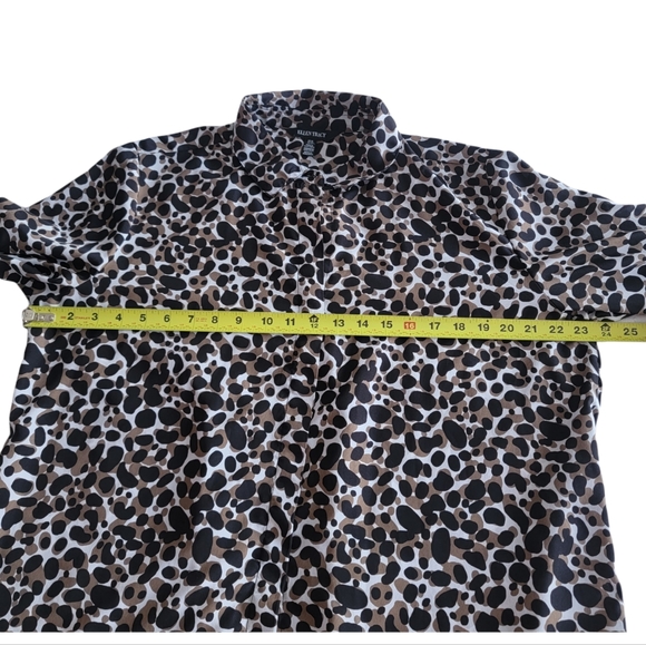 ELLEN TRACY WOMEN'S LONG SLEEVE SHEER BLOUSE XL Black|Mocha|White - Picture 6 of 14